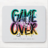 Game over graffiti joystick gamer mousepad (Vorne)