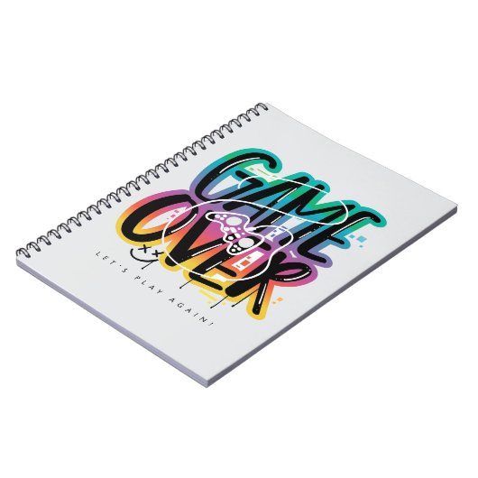 Game over graffiti joystick gamer notizblock (Linke Seite)