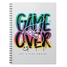 Game over graffiti joystick gamer notizblock