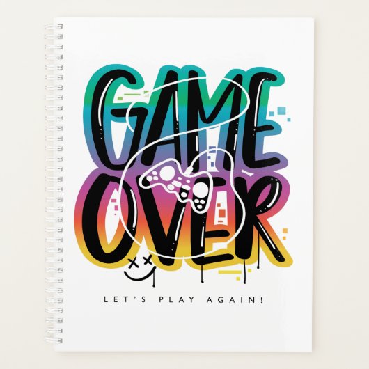 Game over graffiti joystick gamer planer (Vorderseite)
