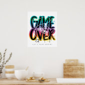 Game over graffiti joystick gamer poster (Küche)