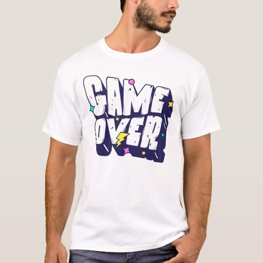 Game Over Graphic T-Shirt – Retro Gamer Tee (Vorderseite)