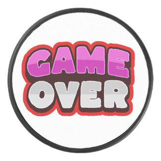 GAME OVER Hockey Puck
