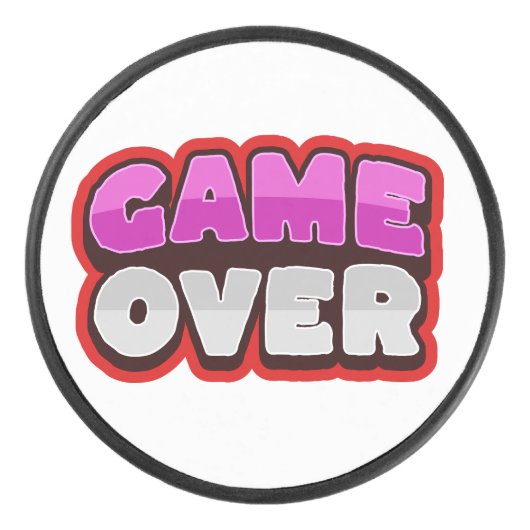 GAME OVER Hockey Puck (Vorderseite)