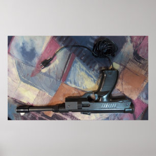 Game Over in der Spielhalle, Spielpistole Poster