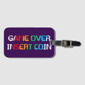 Game Over Insert Coin Gepäckanhänger (Vorderseite (Horizontal))