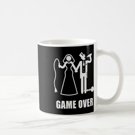 Game Over (JGA Bride and Groom New Whip Ber W) Kaffeetasse (Rechts)