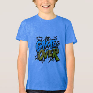 Game Over Jugend-Gamer-T-Shirt Tri-Blend Shirt