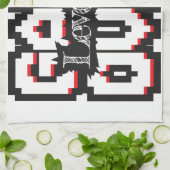 Game Over, Level Up: Pixelated Retro Game Welt Geschirrtuch (Gefaltet)