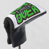 Game Over, Level Up: Pixelated Retro Game Welt Golf Headcover (3/4 Vorderseite)
