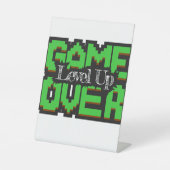 Game Over, Level Up: Pixelated Retro Game World Sockelschild (Vorderseite)
