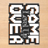 Game Over, Level Up: Pixelige Retro-Spielwelt Acryleinladungen (Vorderseite)