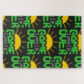 Game Over, Level Up: Retro-Pixel-Block-Abenteuer Puzzle (Horizontal)