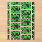 Game Over, Level Up: Retro-Pixel-Sandbox-Abenteuer Acryleinladungen (Vorderseite)