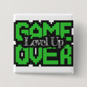Game Over, Level Up: Retro-Pixel-Sandbox-Abenteuer Button (Vorderseite)