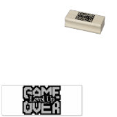 Game Over, Level Up: Retro-Pixel-Sandbox-Abenteuer Gummistempel (Stempel)