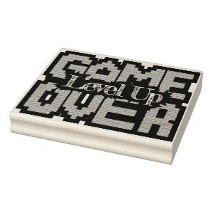 Game Over, Level Up: Retro-Pixel-Sandbox-Abenteuer Gummistempel