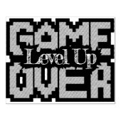 Game Over, Level Up: Retro-Pixel-Sandbox-Abenteuer Gummistempel (Prägung)