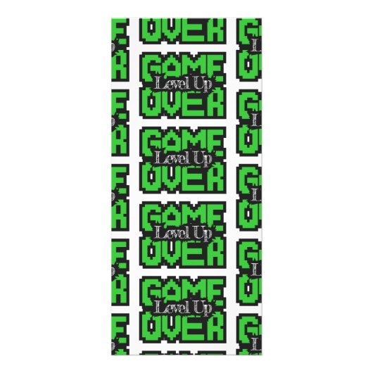 Game Over, Level Up: Retro-Pixel-Sandbox-Abenteuer Werbekarte (Vorne)