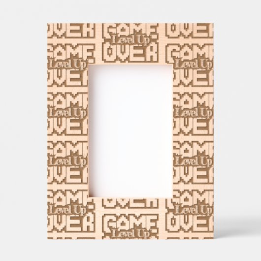 Game Over, Level Up: Retro Pixel Sandbox Adventure Geätzte Rahmen (Vorderseite)