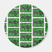 Game Over, Level Up: Retro Pixel Sandbox Adventure Magnet (Vorne)