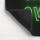 Game Over Neon Light Design Green Video Gamer Mousepad (Ecke)