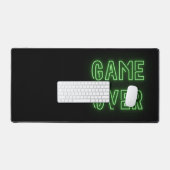 Game Over Neonlight Design Green Desk Mat Schreibtischunterlage (Tastatur & Maus)