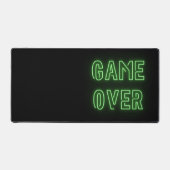 Game Over Neonlight Design Green Desk Mat Schreibtischunterlage (Vorderseite)