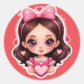 Game Over? Never Love Runder Aufkleber (Vorderseite)