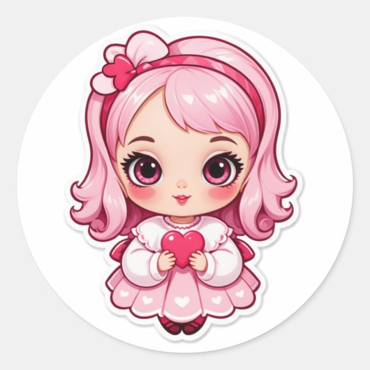 Game Over? Never Love Runder Aufkleber (Vorderseite)