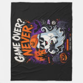 Game Over Nie Lustiger Gamer-Geist Halloween Fleecedecke (Vorderseite)