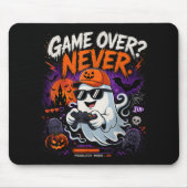 Game Over Nie Lustiger Gamer-Geist Halloween Mousepad (Vorne)