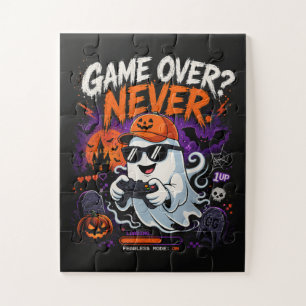 Game Over Nie Lustiger Gamer-Geist Halloween Puzzle