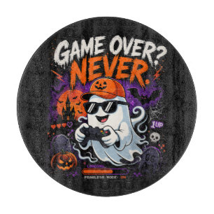 Game Over Nie Lustiger Gamer-Geist Halloween Schneidebrett