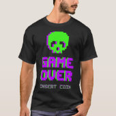 Game Over Pixel Art Totenkopf T-Shirt (Vorderseite)