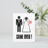 GAME OVER Postcard Vielen Dank für Ihre Einladung  Postkarte (Stehend Vorderseite)