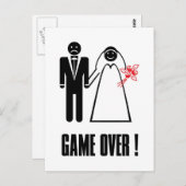 GAME OVER Postcard Vielen Dank für Ihre Einladung  Postkarte (Vorne/Hinten)