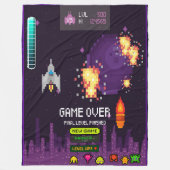 Game over purple blanket fleecedecke (Vorderseite)