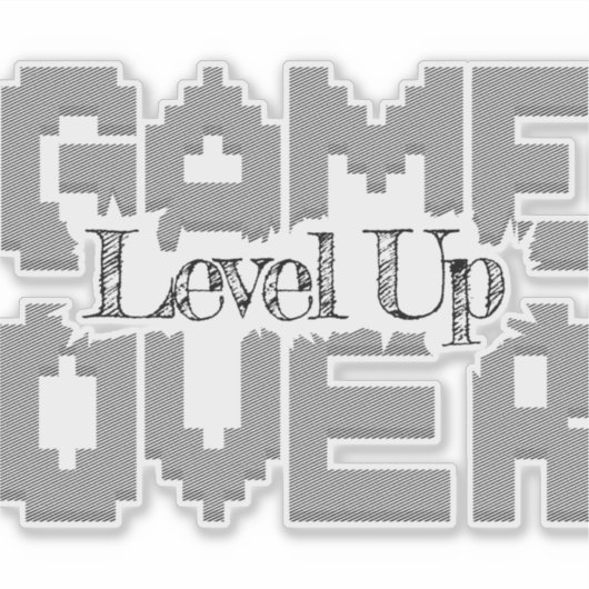 Game Over: Restore Old-School Fun, Level Up Today Aufkleber (Vorderseite)