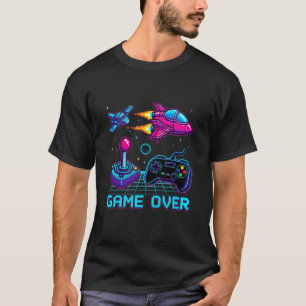 Game Over - Retro Pixel Art Arcade T - Shirt