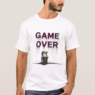Game Over - Retro Pixel Art Arcade T - Shirt