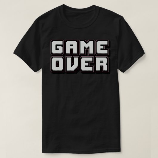Game Over Retro Pixel Art T-Shirt (Design vorne)