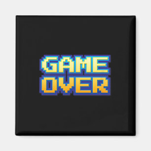 Game Over Retro-Videospiel-Arcade 80er 90er Magnet