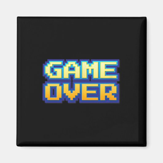 Game Over Retro-Videospiel-Arcade 80er 90er Magnet (Vorne)
