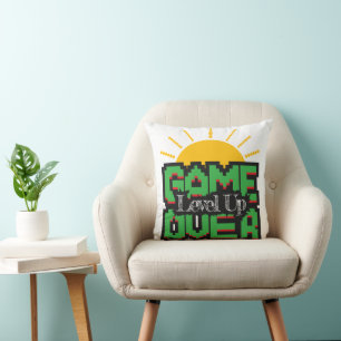 Game Over, Revive-Retro-Spiele mit, Level Up Kissen