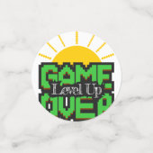 Game Over, Revive-Retro-Spiele mit, Level Up Konfetti (Klein Vorderseite)