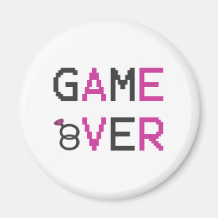 Game over Ring Hochzeit T-Shirt Magnet