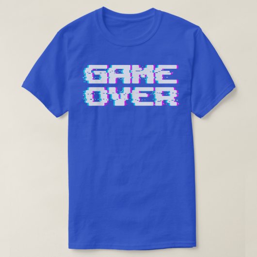 Game Over Statement Videogames Console Player T-Shirt (Design vorne)