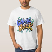 Game Over T - Shirt - Retro Gamer Video Game Graph (Vorderseite)