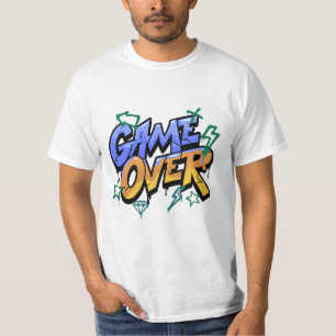Game Over T - Shirt - Retro Gamer Video Game Graph